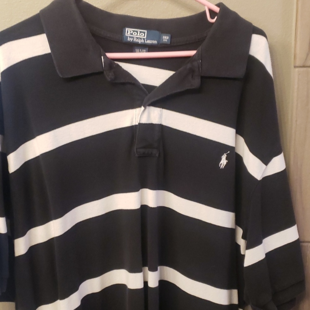 Men's Polo shirt 3XB black and white